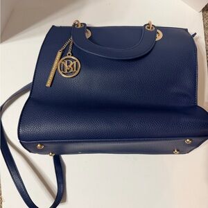Badgley Mischka Elegant Navy Shoulder Bag